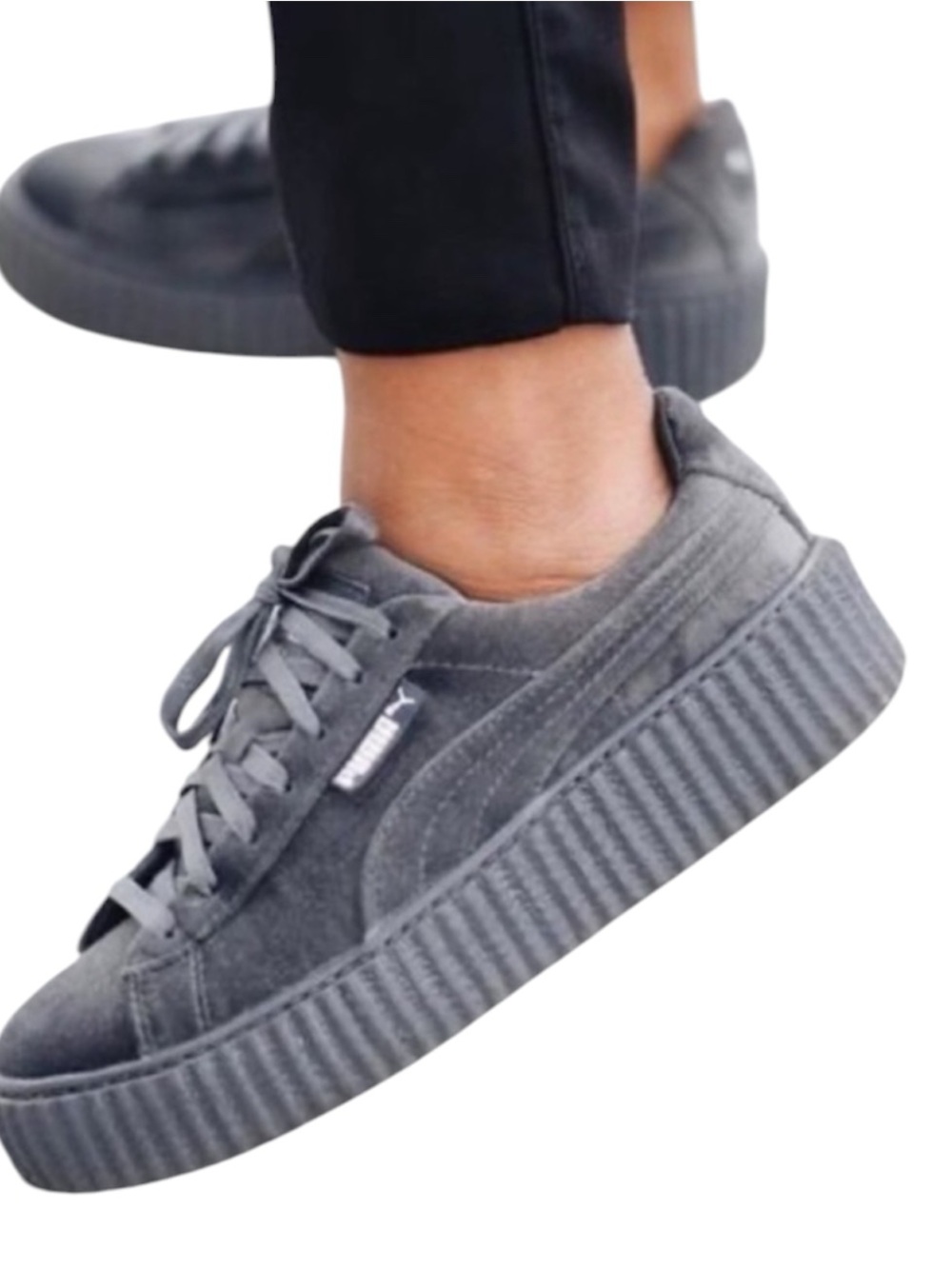 Puma Creeper Velvet Rihanna Fenty Glacier Grey (Women's) Size 8.5